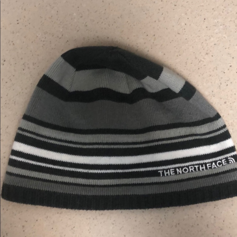 North Face Striped Beanie